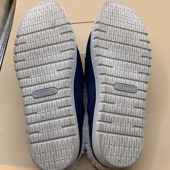 Vionic Uptown Mule Women's Faux Fur Navy Blue Slip On Shoes Casual Cozy - Size 9 - Picture 6 of 7